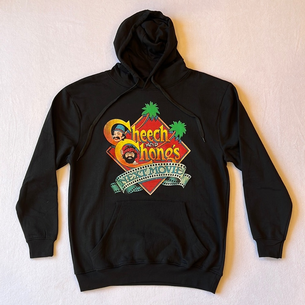 Cheech and Chong Next Movie Black Hoodie Sweat Shirt Medium NEW